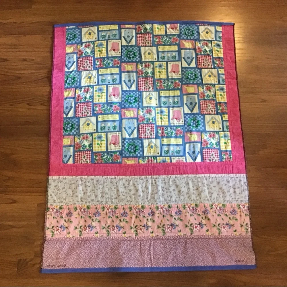 Handmade Signed 2009 Colorful Patchwork Quilt